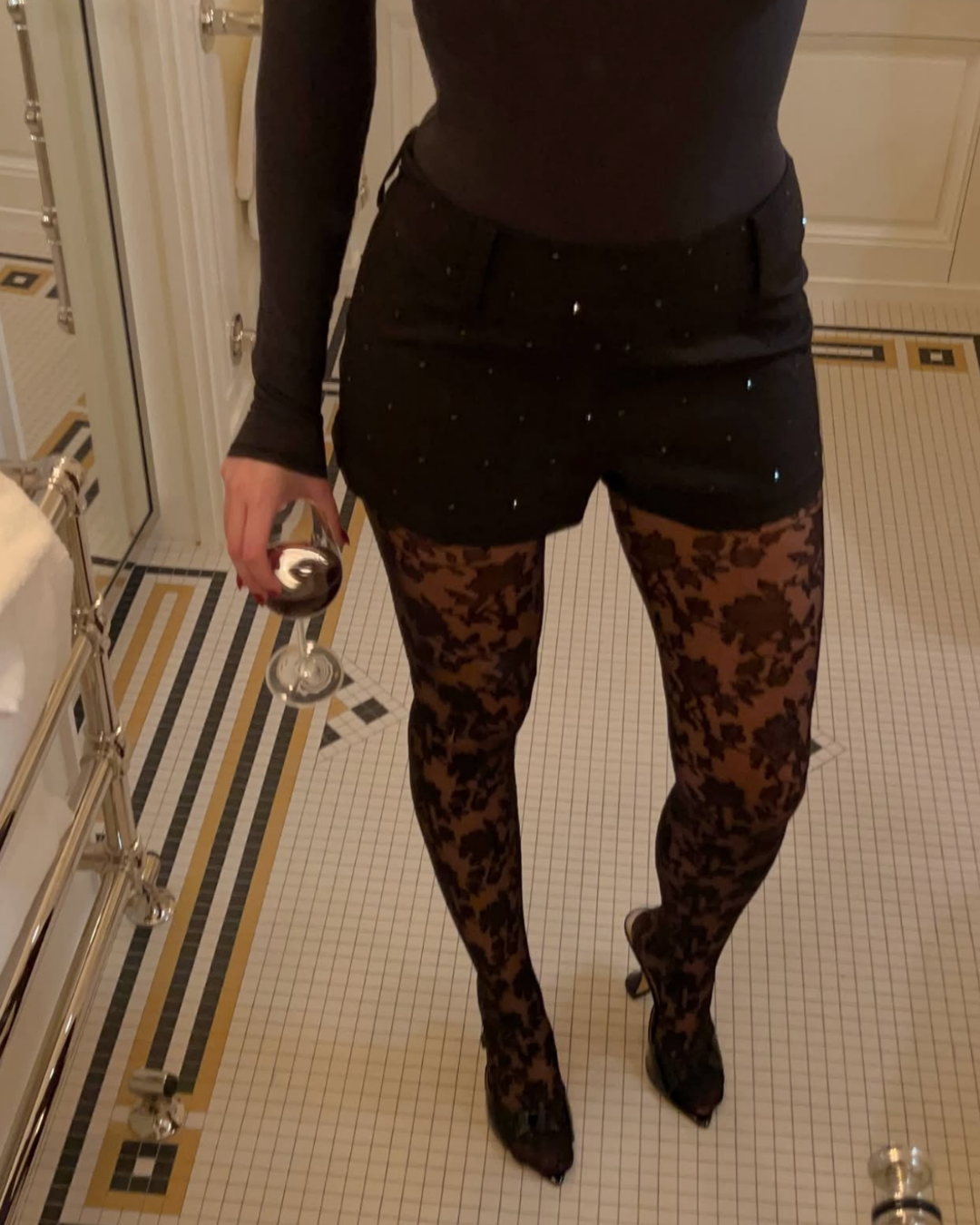 "DAX" Diamante Shirt & Shorts Co-Ord