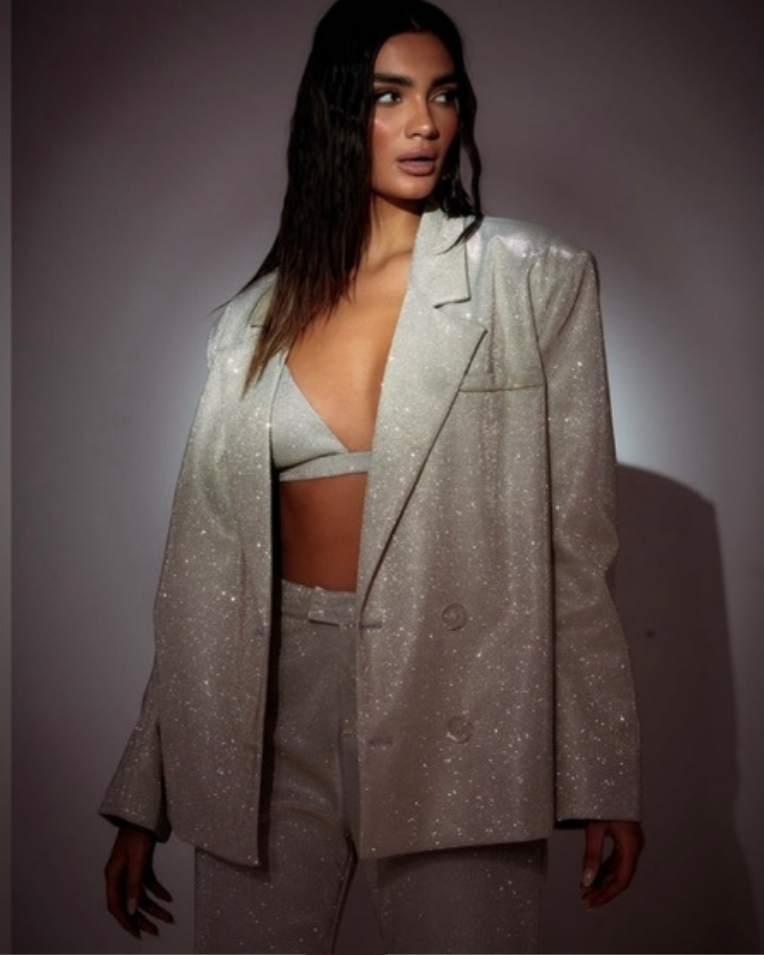 Gold Glitter 3 Piece Suit