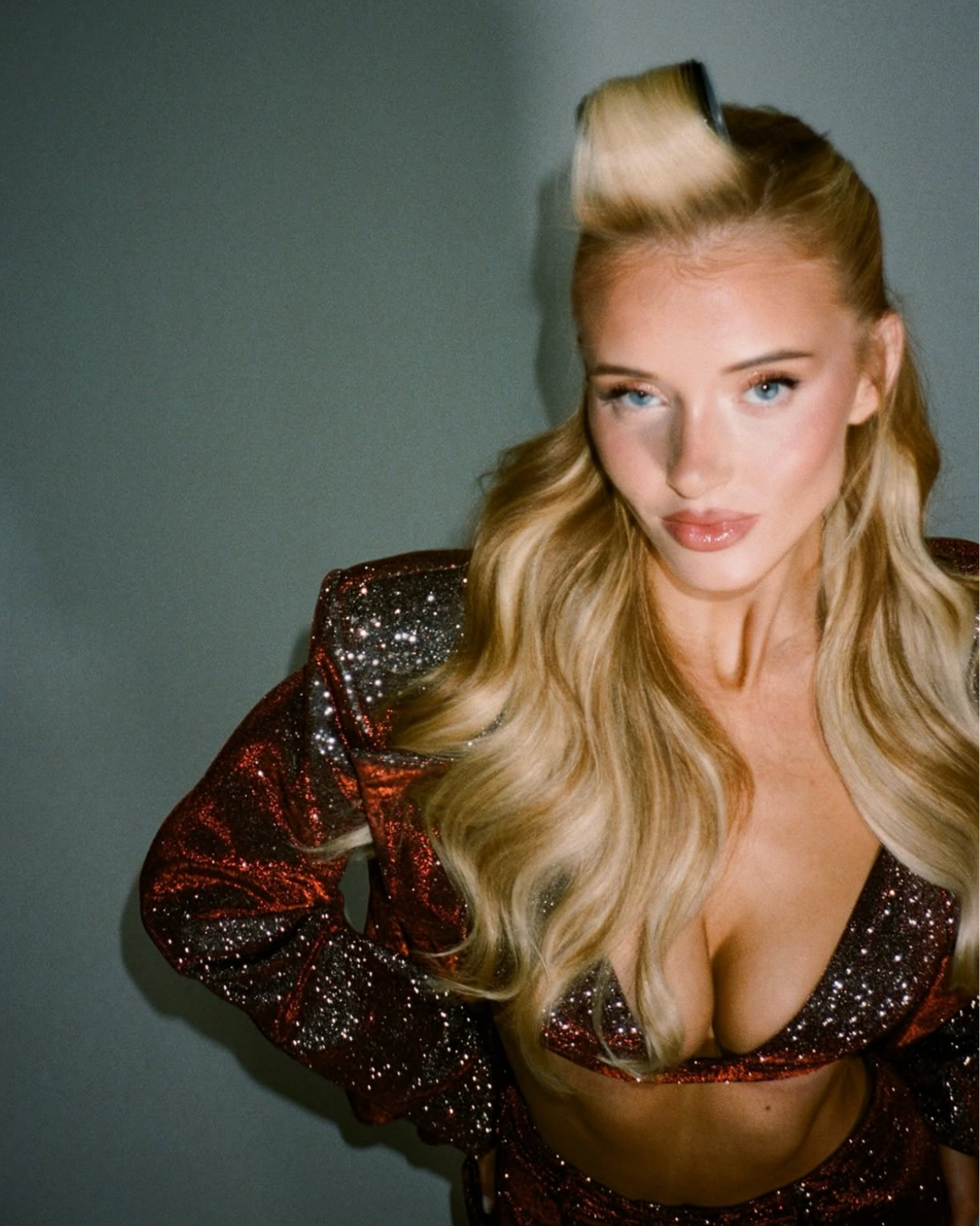 Copper Glitter 3 Piece Suit