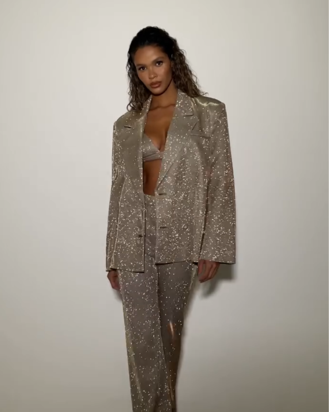 Bronze Glitter 3 Piece Suit