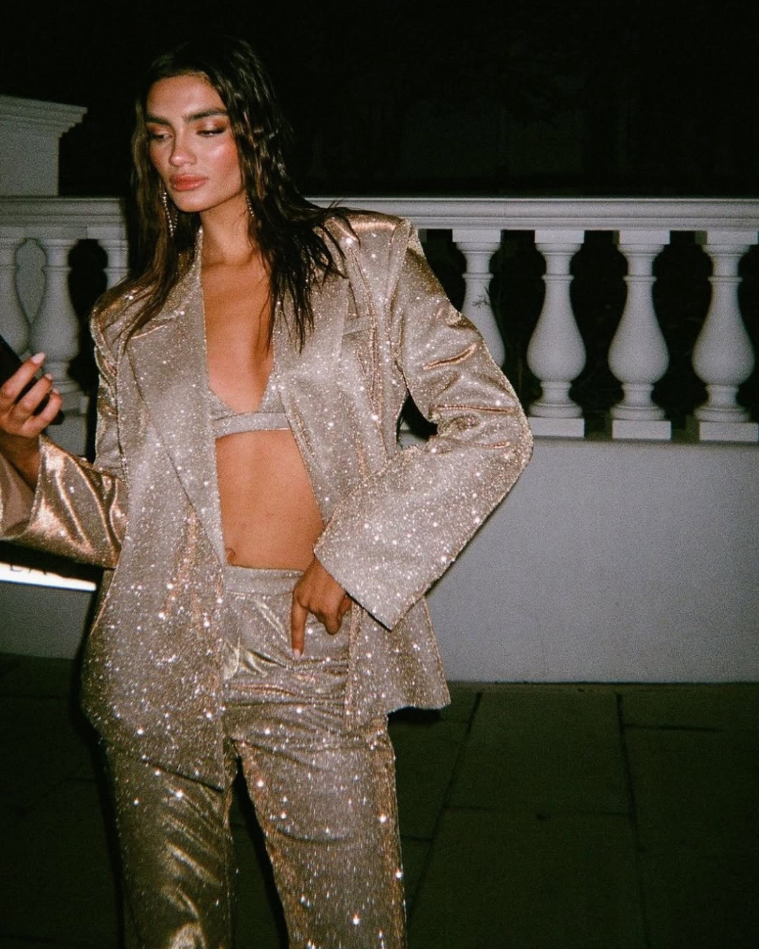 Bronze Glitter 3 Piece Suit