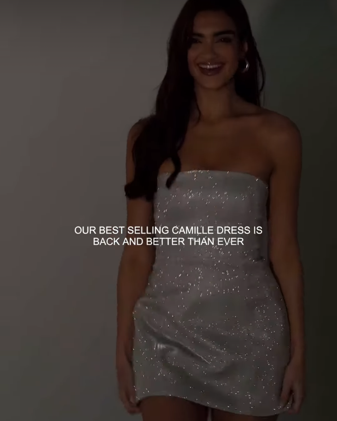 "Camille" Gold Glitter Mini Dress